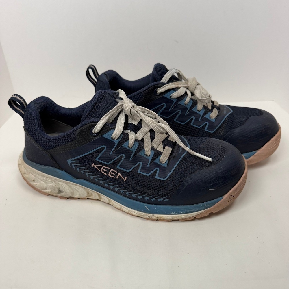 Keen Utility Vista Energy Navy Blue Carbon Toe Work‎ Shoes Womens 8.5M